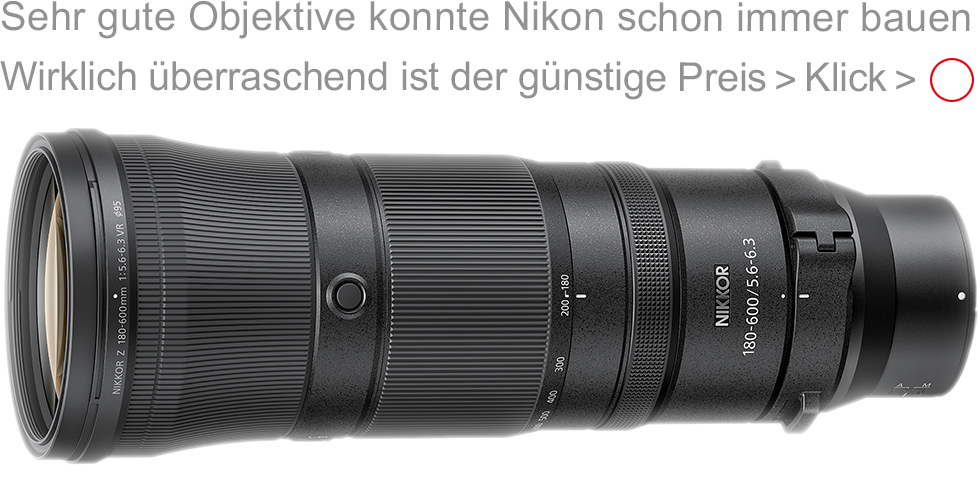 Nikon Z 180-600mm lieferbar ab Lager in Hamburg